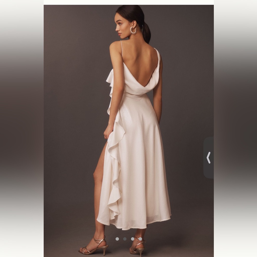 BHLDN cowl neck midi dress